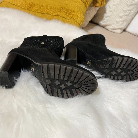 Juicy Couture Black Classic Ankle Boots Size 9 Medium - Picture 12 of 15